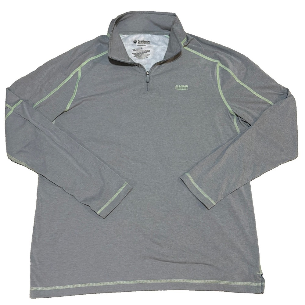 Alaskan Hardgear Fishing Men's Large Grey Standard Fit 1/4 Performance Pullover